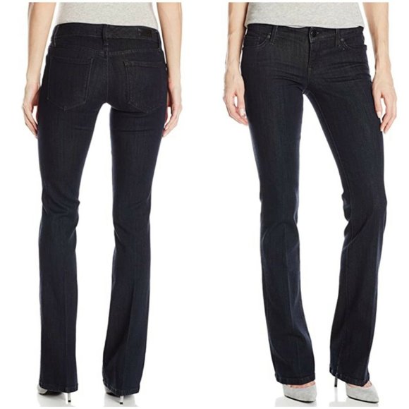 Level 99 Anthropologie Black Vintage Wash Chloe Bootcut Jeans Women's Size 29 - Picture 1 of 7